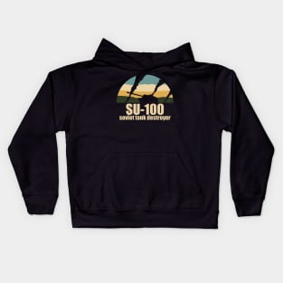 Soviet tank destroyer SU-100 Kids Hoodie